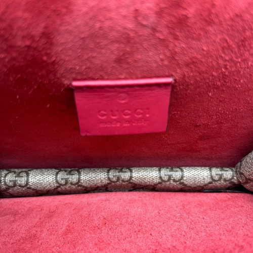 Gucci Mini Dionysus GG Supreme Monogram Brown Red Gucci Mini Dionysus GG Supreme Monogram Brown Red