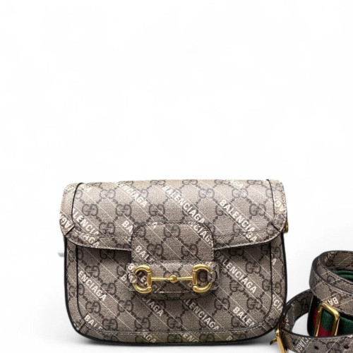 Gucci Mini Horsebit 1955 GG Supreme Monogram Brown
