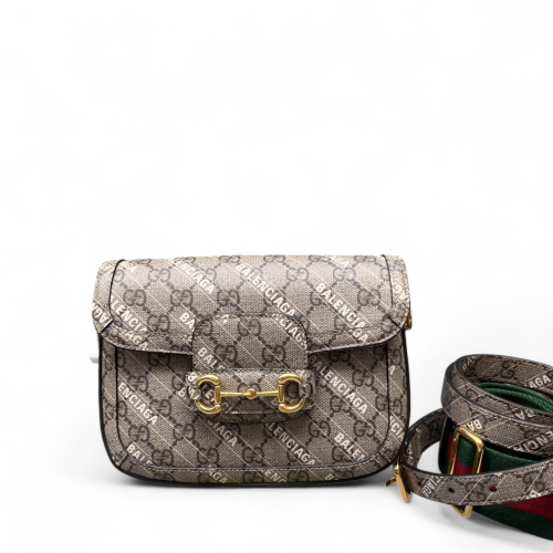 Gucci Mini Horsebit 1955 GG Supreme Monogram Brown