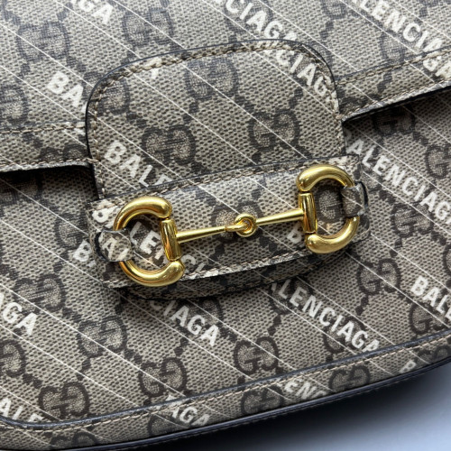 Gucci Mini Horsebit 1955 GG Supreme Monogram Brown