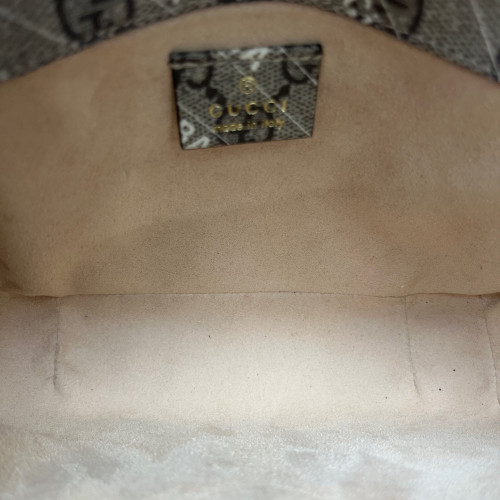 Gucci Mini Horsebit 1955 GG Supreme Monogram Brown