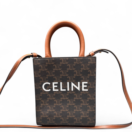 Celine Nano Vertical Cabas Triomphe Brown Black