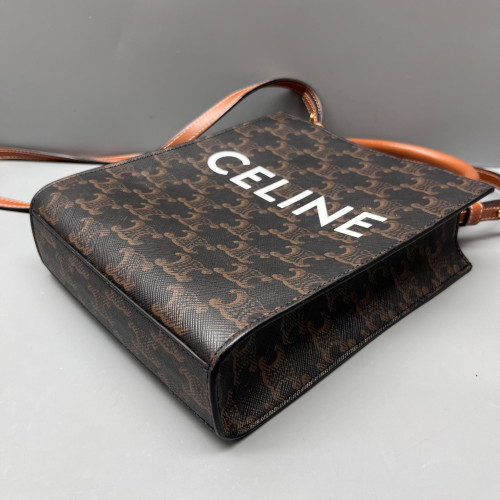 Celine Nano Vertical Cabas Triomphe Brown Black