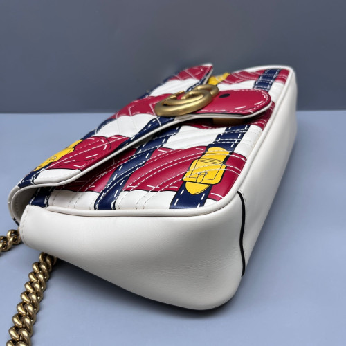 Gucci Small GG Marmont Calfskin Red Blue Yellow Gucci Small GG Marmont Calfskin Red Blue Yellow