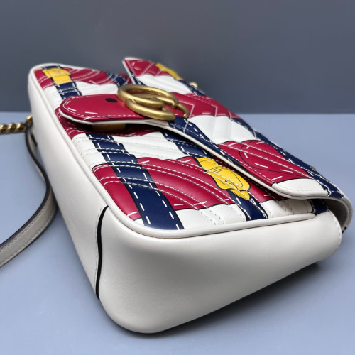 Gucci Small GG Marmont Calfskin Red Blue Yellow Gucci Small GG Marmont Calfskin Red Blue Yellow