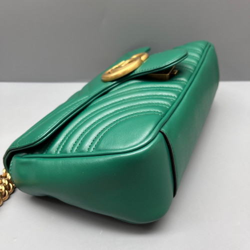 Gucci Small GG Marmont Calfskin Green Gucci Small GG Marmont Calfskin Green