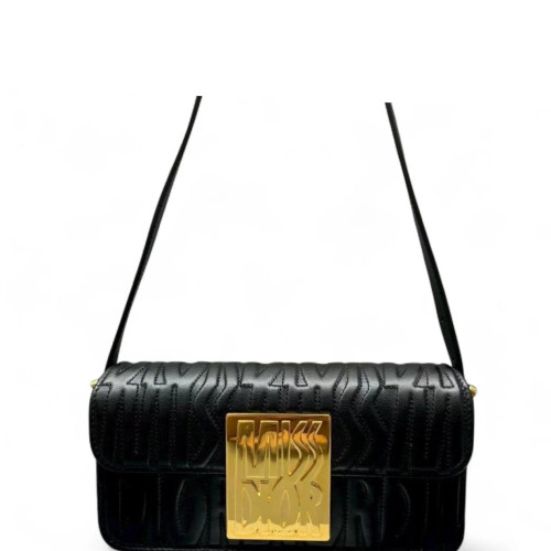 Dior Shoulder Bag Calfskin Black
