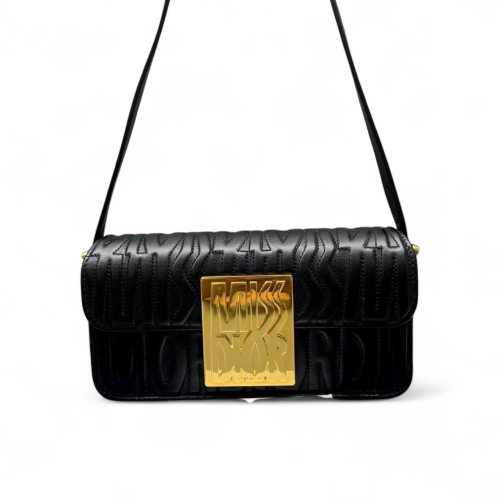 Dior Shoulder Bag Calfskin Black