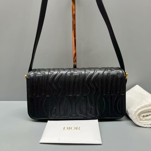 Dior Shoulder Bag Calfskin Black