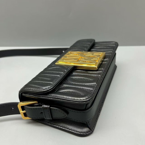Dior Shoulder Bag Calfskin Black