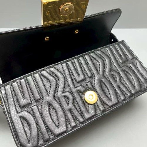 Dior Shoulder Bag Calfskin Black
