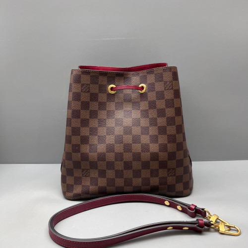 Louis Vuitton Neonoe MM Damier Ebene Brown Burgundy