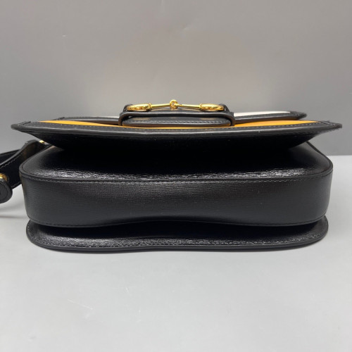 Gucci Small Horsebit 1955 Calfskin White Yellow Black Gucci Small Horsebit 1955 Calfskin White Yellow Black