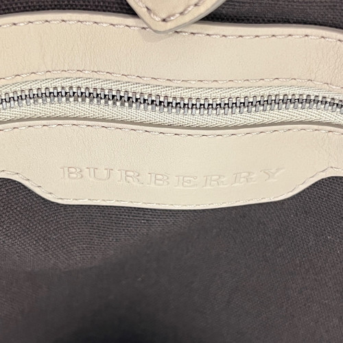 Burberry Tote Bag House Check Calfskin Beige Black Burgundy