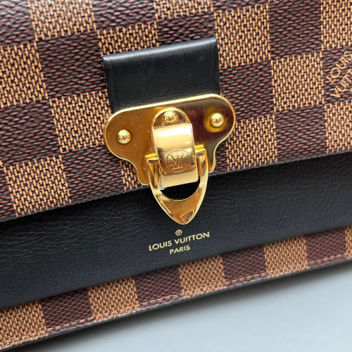 Louis Vuitton Vavin Chain Wallet Damier Ebene Brown