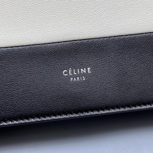 Celine Frame Evening Clutch On Chain Calfskin Black White