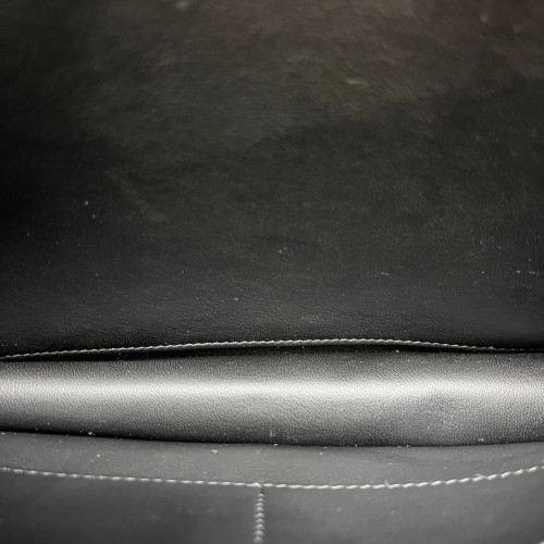 Celine Frame Evening Clutch On Chain Calfskin Black White
