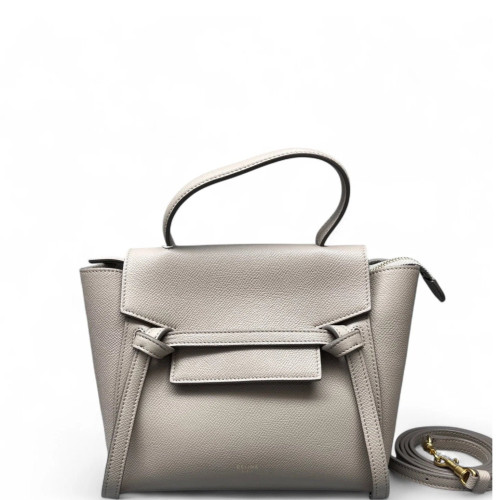 Celine Nano Belt Bag Grained Calfskin Grey