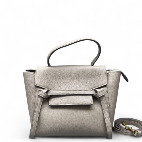 Celine Nano Belt Bag Grained Calfskin Grey