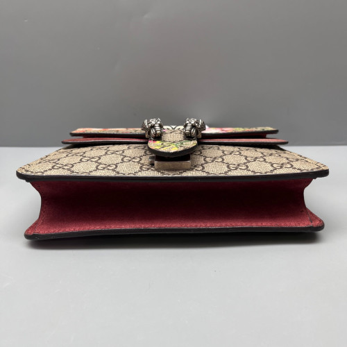 Gucci Flora Mini Dionysus GG Supreme Monogram Beige Pink Green