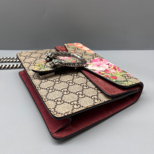 Gucci Flora Mini Dionysus GG Supreme Monogram Beige Pink Green