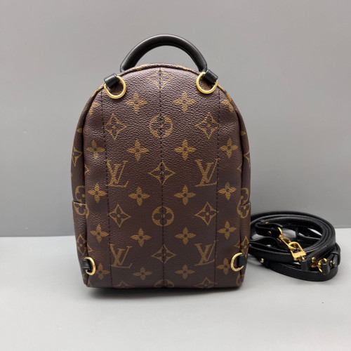 Louis Vuitton Palm Springs Backpack Mini Monogram Brown Black Red