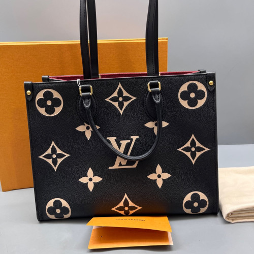 Louis Vuitton Onthego MM Empreinte Monogram Giant Black White