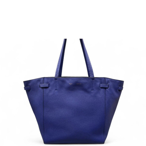 Celine Small Belt Cabas Phantom Tote Grained Calfskin Blue