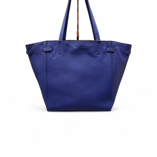 Celine Small Belt Cabas Phantom Tote Grained Calfskin Blue