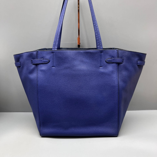 Celine Small Belt Cabas Phantom Tote Grained Calfskin Blue
