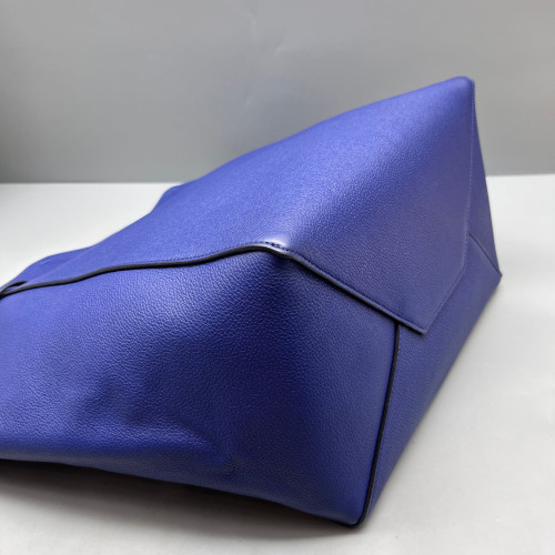 Celine Small Belt Cabas Phantom Tote Grained Calfskin Blue