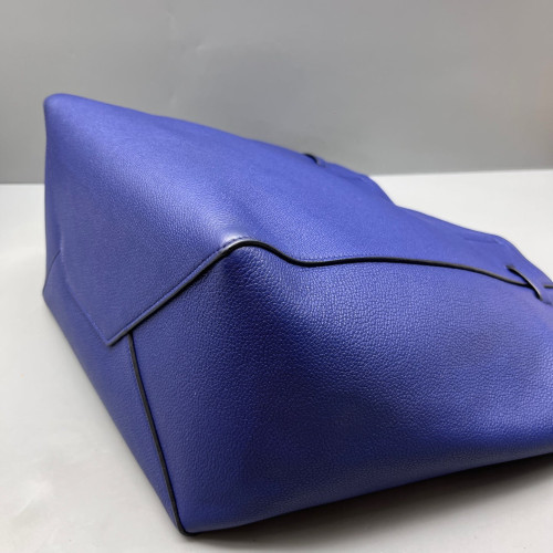 Celine Small Belt Cabas Phantom Tote Grained Calfskin Blue
