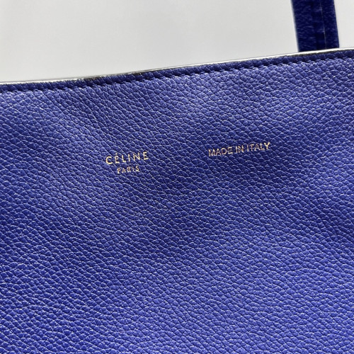 Celine Small Belt Cabas Phantom Tote Grained Calfskin Blue