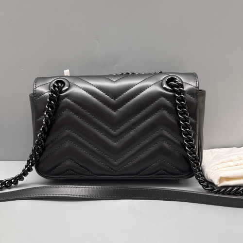 Gucci Small GG Marmont Calfskin Black Gucci Small GG Marmont Calfskin Black
