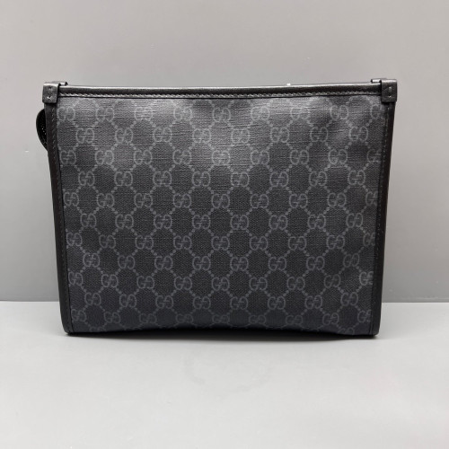 Gucci Clutch GG Supreme Monogram Black Grey