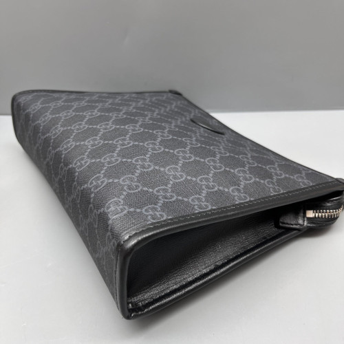 Gucci Clutch GG Supreme Monogram Black Grey