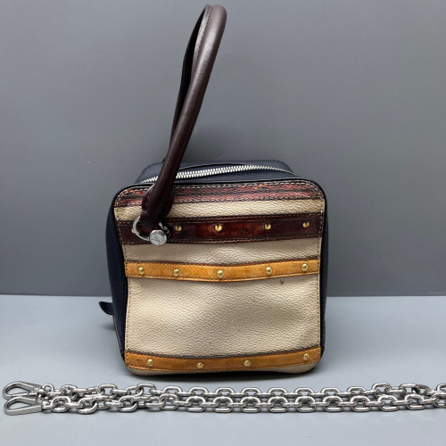 Louis Vuitton Square Bag Calfskin Beige Brown Black