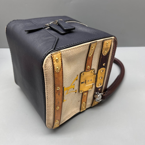 Louis Vuitton Square Bag Calfskin Beige Brown Black