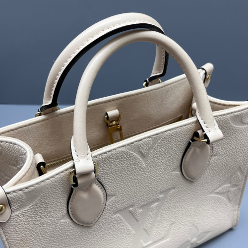 Louis Vuitton Onthego PM Empreinte Monogram Giant White