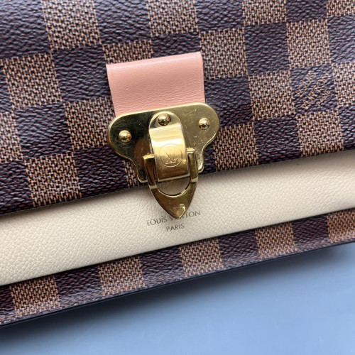Louis Vuitton Vavin Chain Wallet Damier Ebene Brown