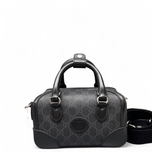 Gucci Boston Bag GG Supreme Monogram Black