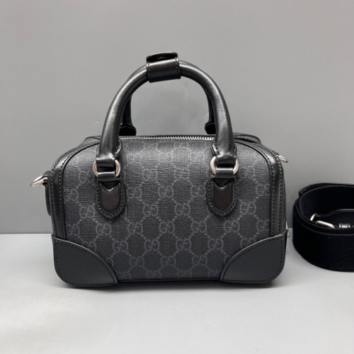 Gucci Boston Bag GG Supreme Monogram Black
