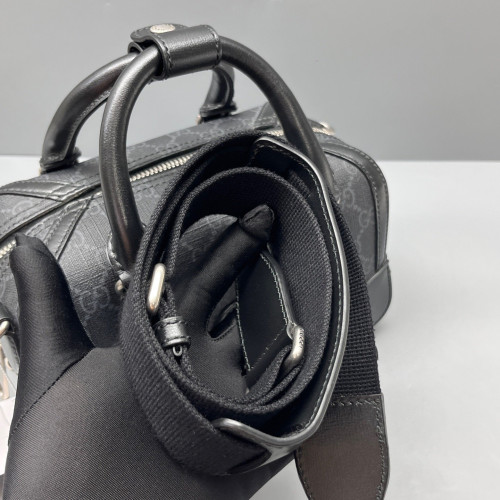 Gucci Boston Bag GG Supreme Monogram Black