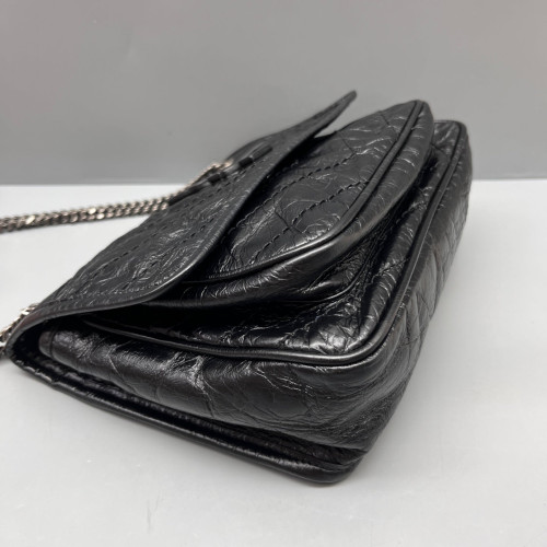 Yves Saint Laurent Baby Niki Messenger Calfskin Black