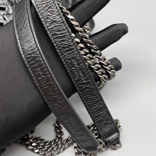 Yves Saint Laurent Baby Niki Messenger Calfskin Black