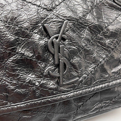 Yves Saint Laurent Baby Niki Messenger Calfskin Black
