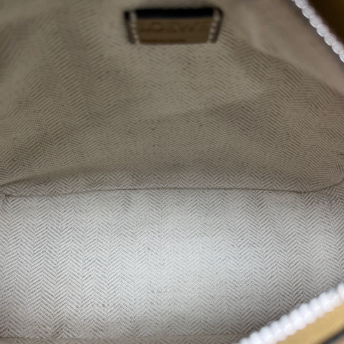 Loewe Mini Puzzle Calfskin White Brown Tan