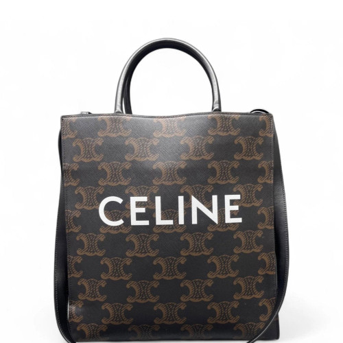Celine Medium Vertical Cabas Triomphe Black Brown