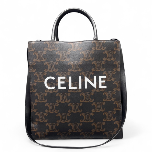 Celine Medium Vertical Cabas Triomphe Black Brown