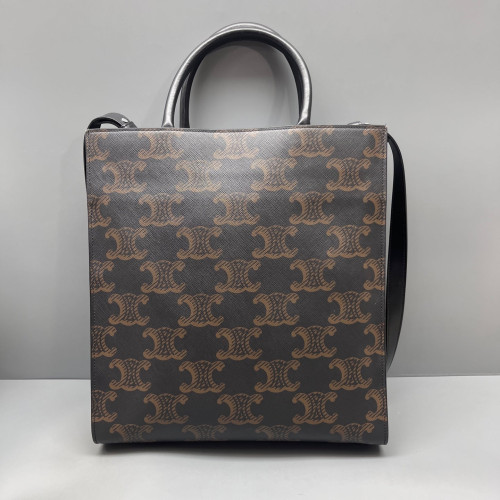 Celine Medium Vertical Cabas Triomphe Black Brown